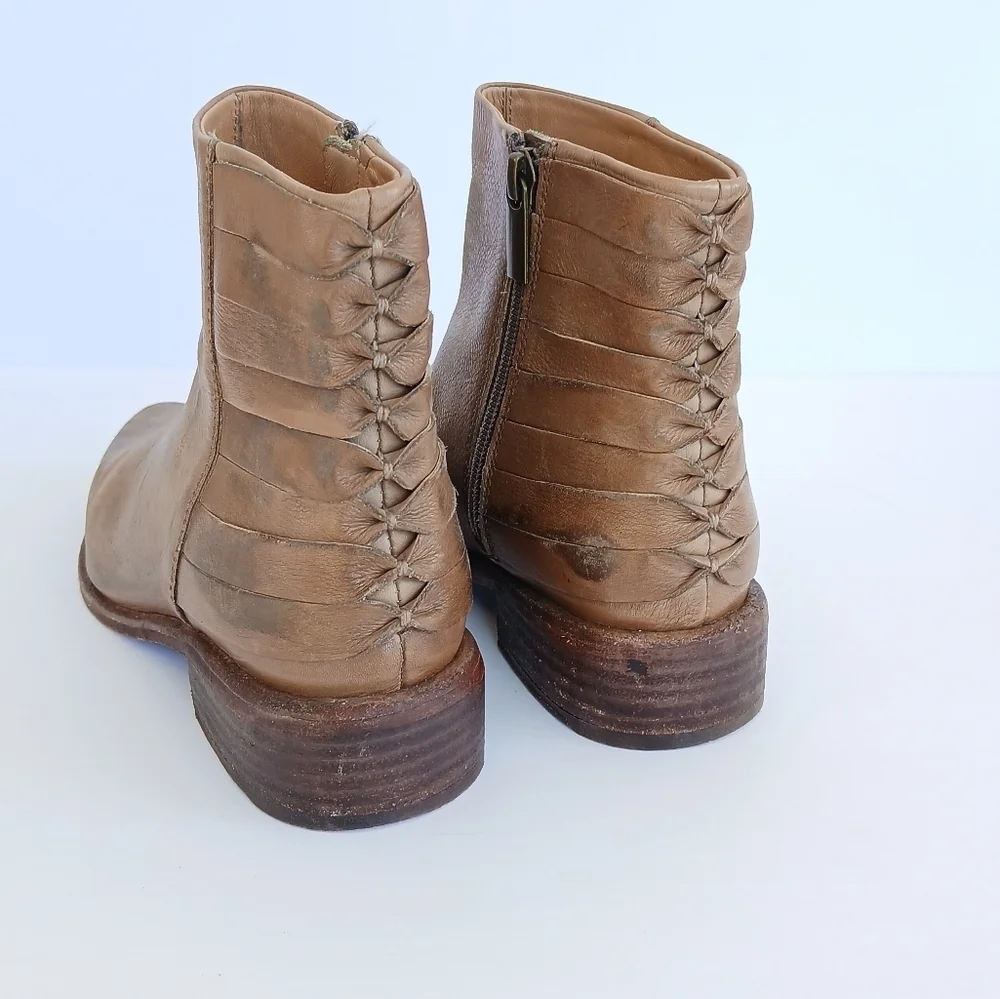 Chocolat Blu Leather Ankle Boots Size 36